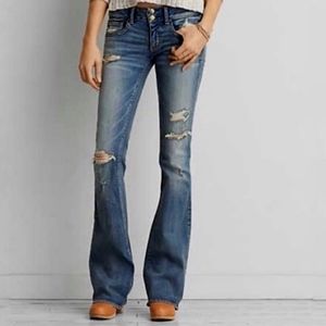 AEO American Eagle Outfitters Artist Flare Super Stretch Flare Sx 6 Xlong EUC